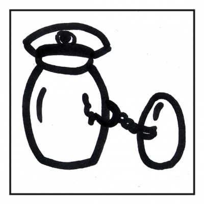 Polizei verhaftet Nackedei
