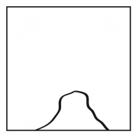 Tannenbaumspitze, die mit Schnee bedeckt ist