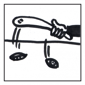 Niedergeschlagene Augen