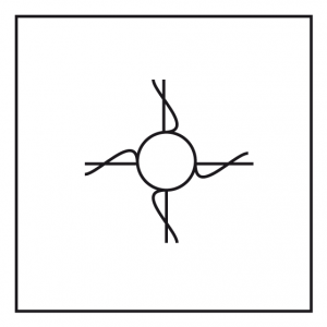 Spinne mit gekreuzten Beinen